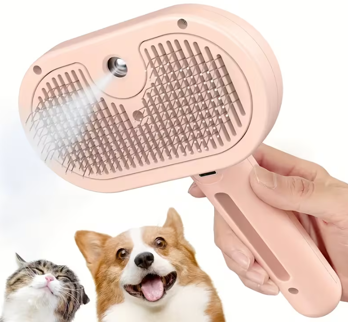Whisk & Wag™ 3-in-1 Steam Grooming Brush