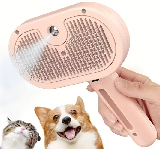 Whisk & Wag™ 3-in-1 Steam Grooming Brush