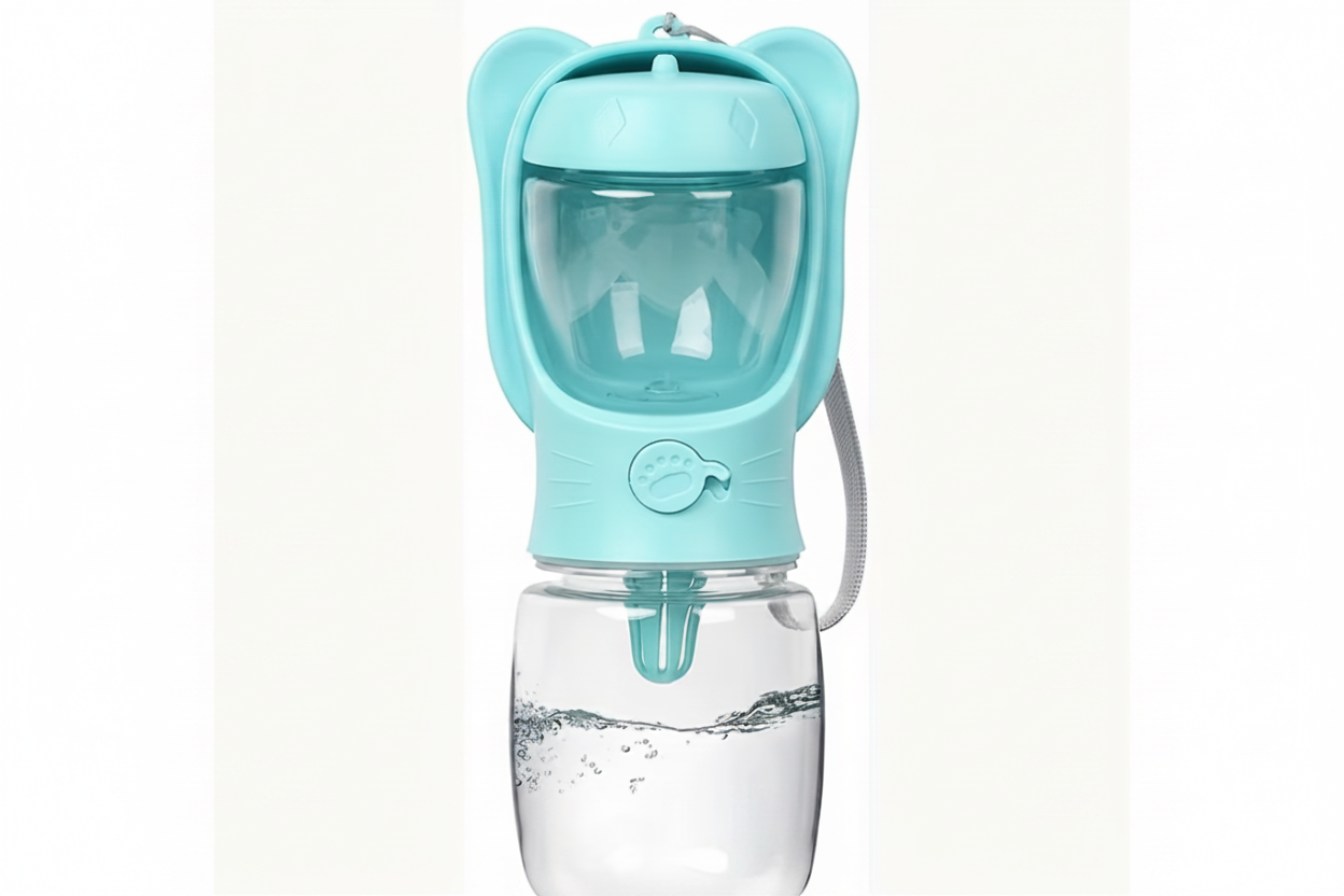 Portable Pet Water Bottle – Teal Blue
